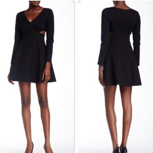 Halston Heritage long sleeve cut out dress